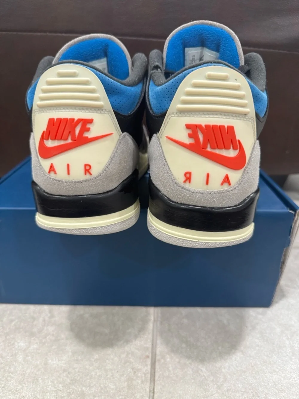 Size 10-Nike Air Jordan 3 Retro OG Shoes Black Chile Red Gray IB8967-004